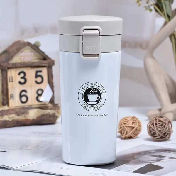 Hot & Cold Stainless Steel Vacuum Flask – 380ml | Double Wall Insulated | Leakproof Coffee & Tea mug (random Color)