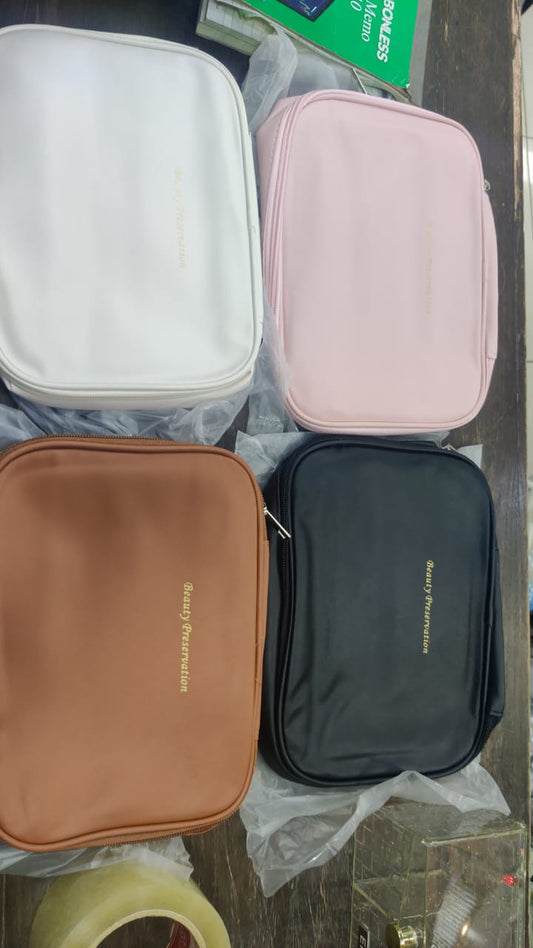 Makeup Pouch Women's Portable Divided Cosmetic