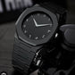 Full Black Aura Quartz Watch – Lightweight Analog Design, Premium Quality Finish, Stylish Wrist Watch For Men & Boys | Available In Full Black & Black-white (without Box)