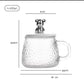 Glass Cup With Spoon and lid