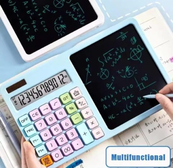 2-in-1 Calculator With Lcd Writing Tablet – Dual-function Office & School Gadget
