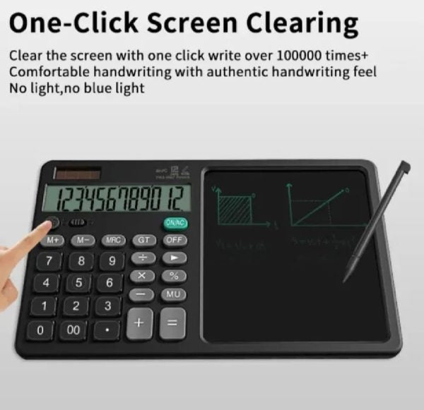 2-in-1 Calculator With Lcd Writing Tablet – Dual-function Office & School Gadget