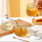 Glass Cup With Spoon and lid