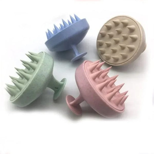 Head Cleansing & Scalp Massage Brush – Soft Bristles For Wet & Dry Use (random Color)