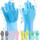 Magic Silicone Dish Washing Gloves – Reusable Rubber Cleaning Gloves