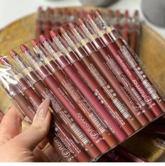 Flormar Waterproof Lip Pencil Set Of 12 – Long Lasting, High Quality Lip Liners In Assorted Shades