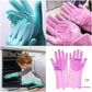 Magic Silicone Dish Washing Gloves – Reusable Rubber Cleaning Gloves