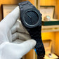 Full Black Aura Quartz Watch – Lightweight Analog Design, Premium Quality Finish, Stylish Wrist Watch For Men & Boys | Available In Full Black & Black-white (without Box)