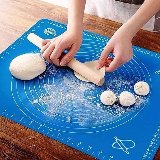 Silicone Non-stick Rolling Mat 40x50cm – Non-slip Pastry Mat For Dough, Cakes & Baking (random Color)
