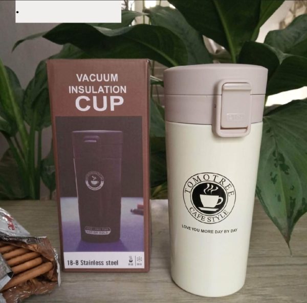 Hot & Cold Stainless Steel Vacuum Flask – 380ml | Double Wall Insulated | Leakproof Coffee & Tea mug (random Color)